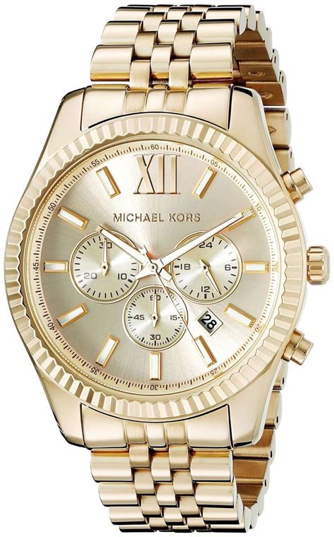 michael kors gold herrenuhr|Michael Kors gold tone watch.